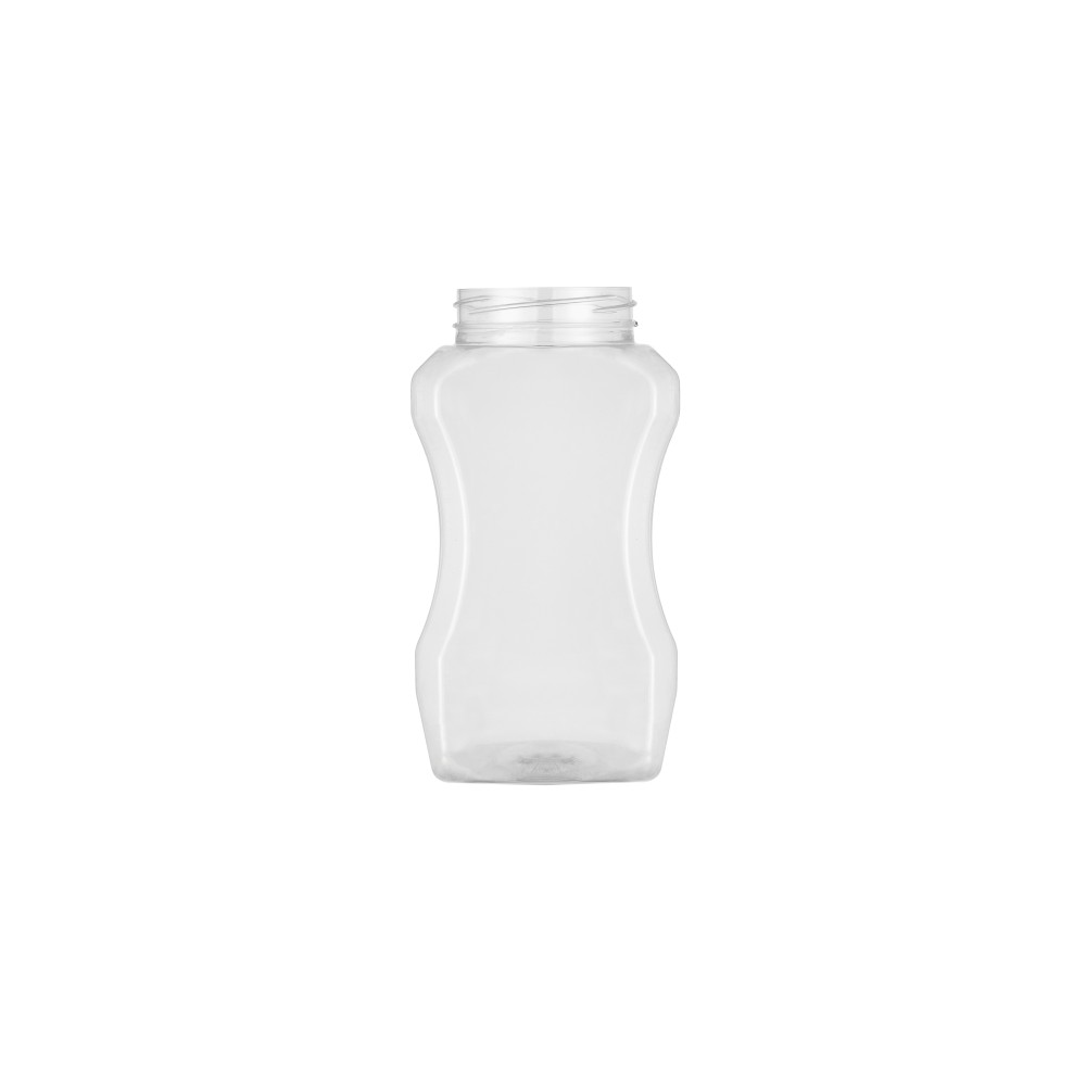 600 CC THIN WAIST FLAT CORNER PET JAR