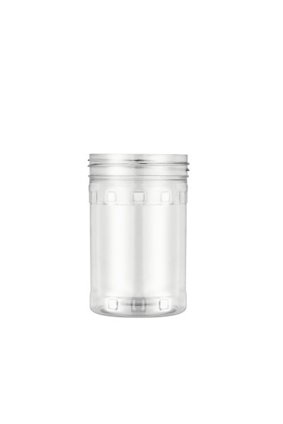 400 CC ROUND PATTERNED PET JAR