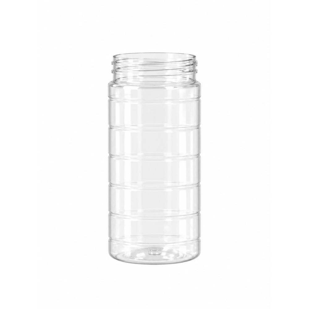 100 MM 1500 CC YUVARLAK ÇİZGİLİ PET KAVONOZ