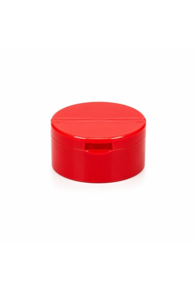 38 MM TEK DELİKLİ FLIPTOP KIRMIZI KAPAK